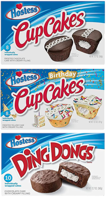 Hostess Lovers Variety Pack | 6 Different Flavors | 54 Cakes Total (Chocolate Cupcakes & Zingers, Ding Dongs, Orange & Birthday Cupcakes and Vanilla Twinkies)
