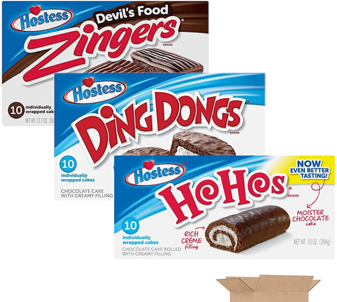 Hostess Chocolate Lovers Variety Packs | Ho Hos, Zingers and Ding Dongs