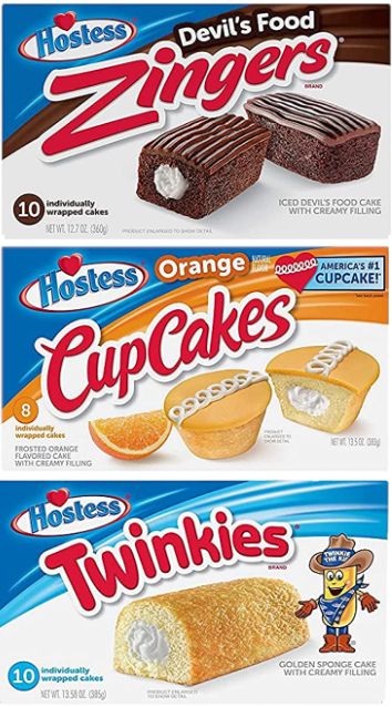 Hostess Twinkies & Cupcakes (16 Twinkies & 16 Cupcakes), Individually  Wrapped, 32 Total