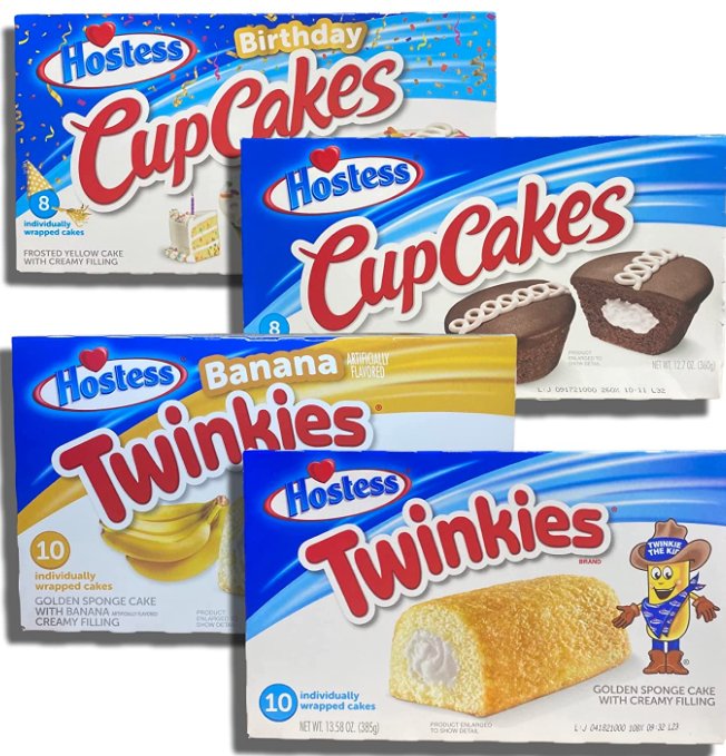 Twinkie Lovers Snack Cake Variety Pack by Hostess!  | 36 Total Cakes!! (Birthday & Chocolate Cupcakes, Banana & Plain Twinkies)